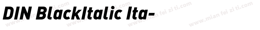 DIN BlackItalic Ita字体转换